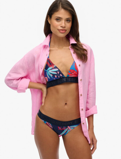 Superdry Sport Logo Classic Bikini Bottoms - Multi/patterned - 42