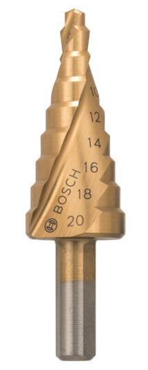 Bosch Trinnbor HSS-TiN 4 - 20 mm, 8,0 mm, 70,5 mm