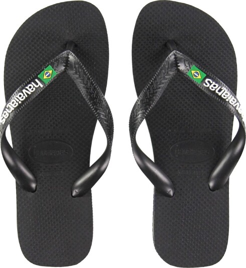 Havaianas Men"s Brazil Logo Black/Black 35/36