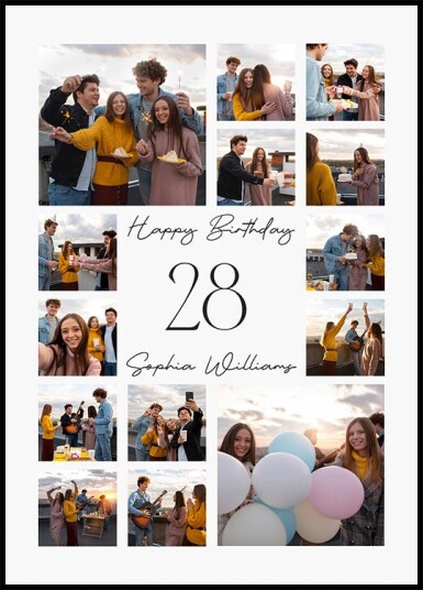 Happy Birthday Personalized Plakat Plakat / 40x50cm