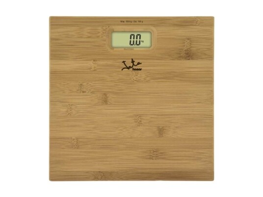 Jata 489 Elektronisk Personvekt 150 Kg 100 G Bamboo Kg Lb St Rektangel