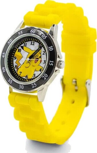 Accutime Pokémon Barneklokke 33 mm Vannavstøtende Silikonrem Gul