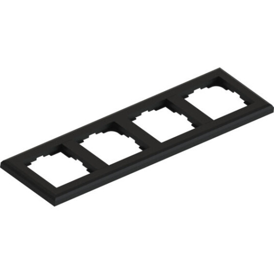 Namron Edge kombinasjonsplate 4-hull matt sort - 1402777 Namron Edge kombinasjonsplate 4-hull matt sort - 1402777