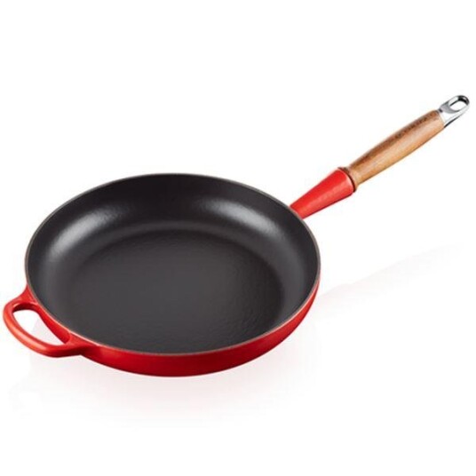 Le Creuset Stekepanne m/trehåndtak 28 cm Cerise