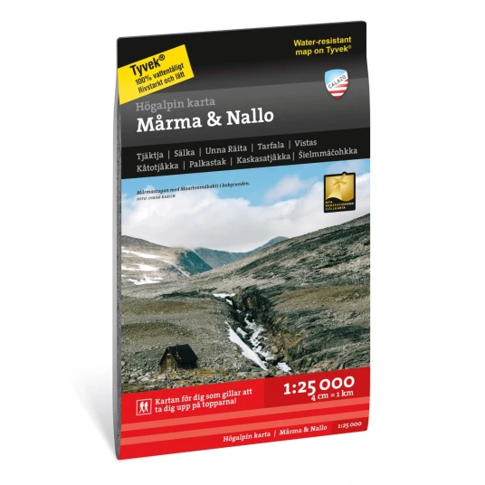 Calazo förlag Högalpin karta Mårma & Nallo 1:25.000 OneSize, NoColour