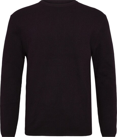 Tom Tailor Basic Structred Crew Neck Knit Burgundy M