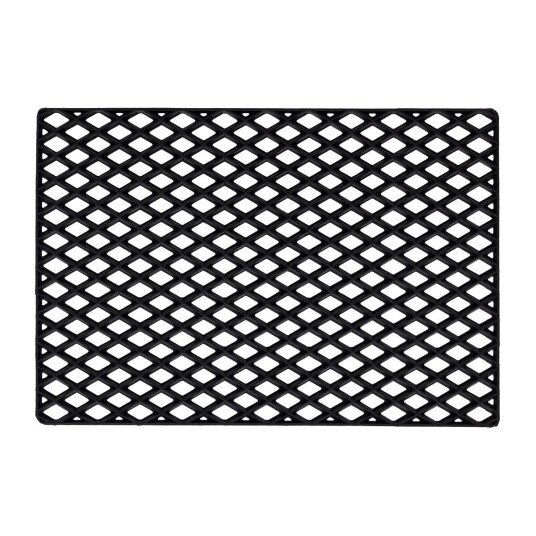 Dixie Black grid dørmatte 45 x 75 cm