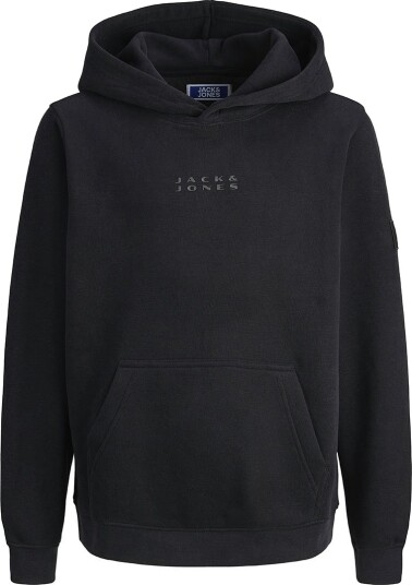 Jack & Jones Hettegenser JcoPoint Black/JNR Jack & Jones 10 år 140 Hettegenser Svart
