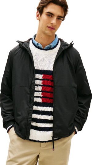 Tommy Hilfiger Branded Hooded Jacket Black S
