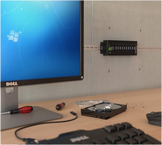 Startech 10-Port Usb 3.0 Hub - Metal Industrial Usb-A Hub With Esd & Surge Protection - Din Rail, Wall Or Desk Mountable - Taa Compliant Usb Expander Hub (St1030usbm) - Hub - 10 X Superspeed Usb 3.0 - Din-Skinnemonterbar - Dc-Strøm - For P/N: Itb20d Startech 10-Port Usb 3.0 Hub - Metal Industrial Usb-A Hub With Esd & Surge Protection - Din Rail, Wall Or Desk Mountable - Taa Compliant Usb Expander Hub (St1030usbm) - Hub - 10 X Superspeed Usb 3.0 - Din-Skinnemonterbar - Dc-Strøm - For P/N: Itb20d