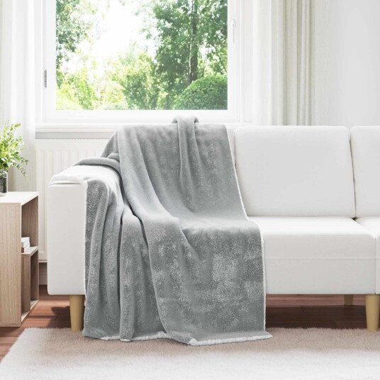 vidaXL Kastteppe Grå 130 x 150 cm Fleece