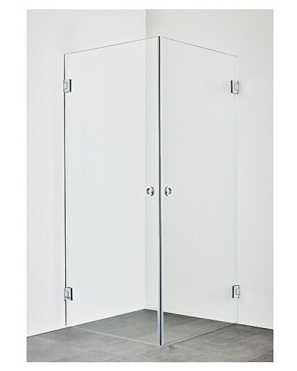 Hafa Infinity Dusjhjørne 80x90 cm, Krom/Klarglass