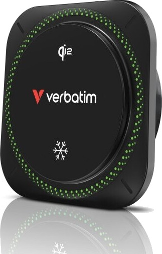 Verbatim Qi2 Trådløs Bil-lader med RGB Belysning - 15W Svart Verbatim Qi2 Trådløs Bil-lader med RGB Belysning - 15W Svart