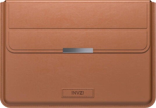 INVZI Vegansk skinn Sleeve med stativ MacBook Pro/Air 13/14" Brun INVZI Vegansk skinn Sleeve med stativ MacBook Pro/Air 13/14" Brun