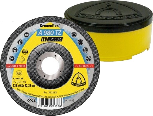 Klingspor A 980 Tz Special 322183 Trennscheibe Gekröpft 125 Mm 25 St. Edelstahl Stahl Ne Metalle 322183 Klingspor A 980 Tz Special 322183 Trennscheibe Gekröpft 125 Mm 25 St. Edelstahl Stahl Ne Metalle 322183