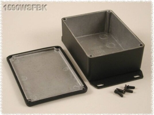 Hammond Electronics 1590WSFBK 110,5 × 81,5 × 44 mm Aluminium Sort Kabinett