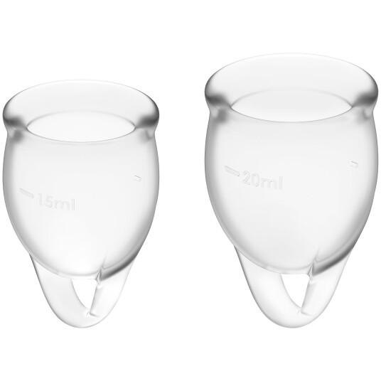 Satisfyer Feel Confident Menstruasjonskopp Clear 2 pk Klar Satisfyer Feel Confident Menstruasjonskopp Clear 2 pk Klar