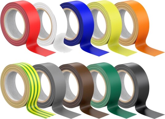 Goobay Isolasjonstape 19 mm X 10 m, Flerfarget, 10 Stk.