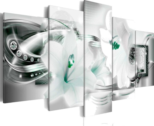 Bilde Lilies With Peppermint Accent 200x100 Artgeist sp. z o. o.