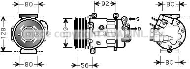 AC-kompressor PRASCO PEAK320 AC-kompressor PRASCO PEAK320