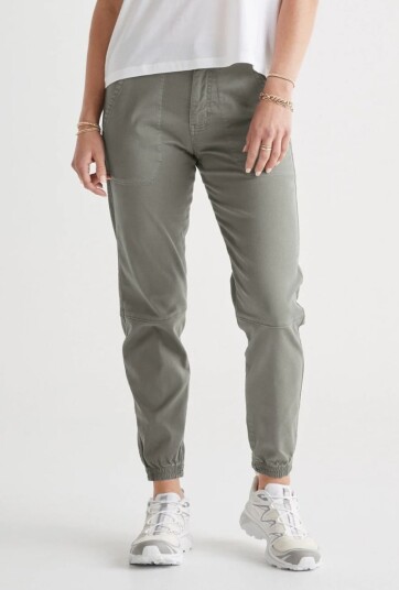 DU/ER Live Free High Rise Jogger Dame Thyme 28-28