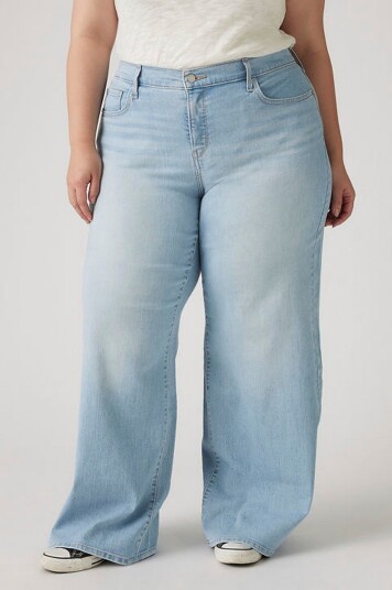 Levi's Plus Jeans PL 318 Shaping Wide Leg Clever Blå