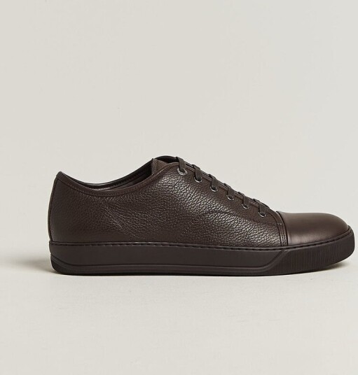 Lanvin DBB1 Grain Leather Cap Toe Sneaker Brown Lanvin DBB1 Grain Leather Cap Toe Sneaker Brown