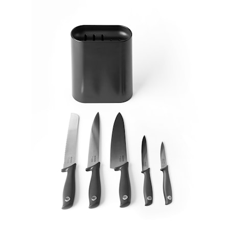 Tasty Knivblokk stående + 5 kniver 36,5 cm Tasty Knivblokk stående + 5 kniver 36,5 cm