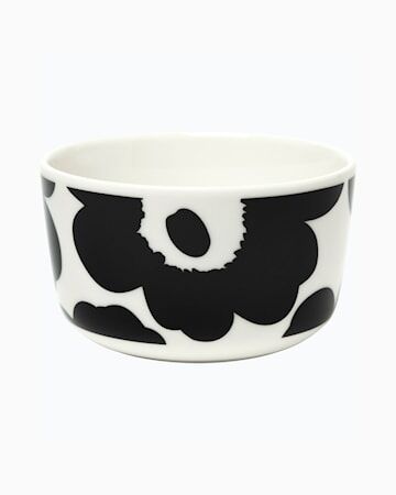 Marimekko Oiva/Unikko Skål 2,5 dl Svart/Hvit