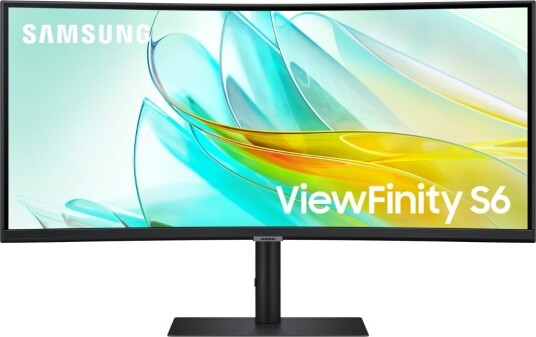 Samsung ViewFinity S6 34" UWQHD LED-skjerm med HDR og FreeSync, Bøyd, Sort