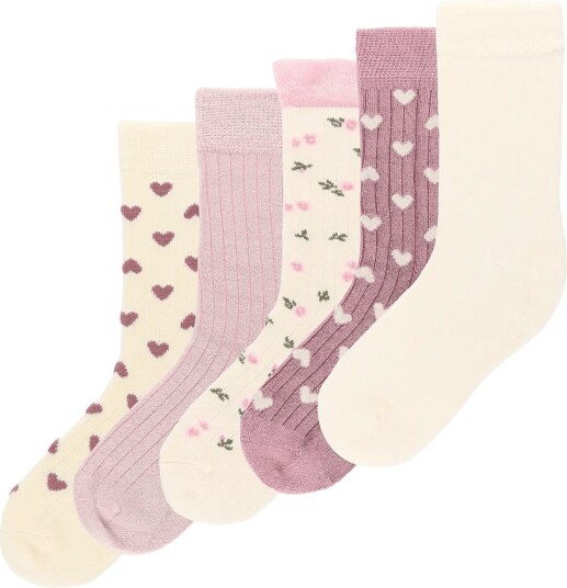 minipop Mpopmabelle Bamboo Socks 5 Pack PALE PINK 19/22