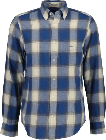 Gant Reg Windblown Flannel Check Shirt BLUE HORIZON S