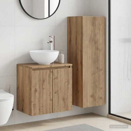vidaXL Baderomsinnredningssett 2 stk. Artisan eik 33 x 34,5 x 100 cm
