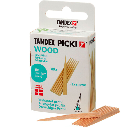 Tandex Picki tretannpirkere trekantet 80 stk Tandex Picki tretannpirkere trekantet 80 stk