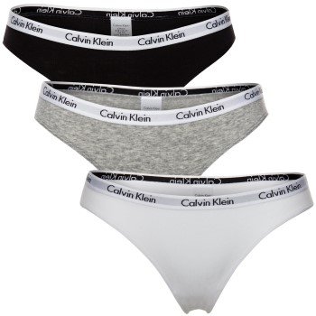Calvin Klein Truser 3P Carousel Bikinis Gr?/Svart bomull Large Dame
