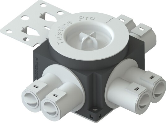 R-Line Veggboks med stenderfeste 6-løp 16/20mm R-Line Veggboks med stenderfeste 6-løp 16/20mm