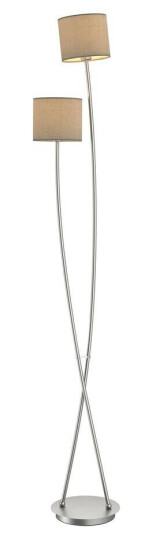 Lucande Juljana gulvlampe, 2 lyskilder, stoff Lucande Juljana gulvlampe, 2 lyskilder, stoff
