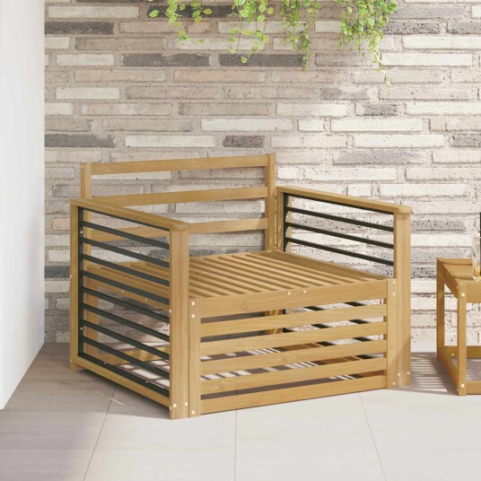 Utesofa Solid akasietre Hvit