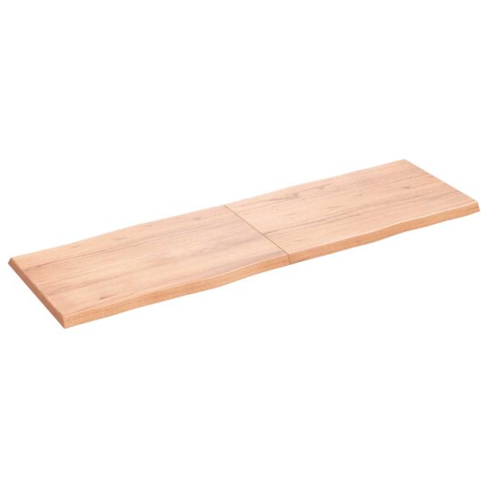 Bordplate lysebrun 160x50x(2-4)cm behandlet heltre naturlig 363970 Bordplate lysebrun 160x50x(2-4)cm behandlet heltre naturlig 363970