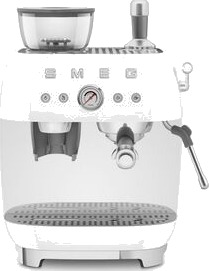 Smeg EGF03 Manuell Espressomaskin med Kaffekvern - Hvit Smeg EGF03 Manuell Espressomaskin med Kaffekvern - Hvit