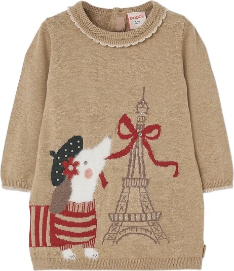 Boboli Knitwear Dress For Girl Bci BEIGE 110
