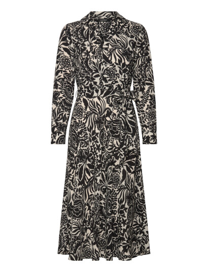 Lauren Ralph Lauren Floral Crepe Midi Dress - Black - 40