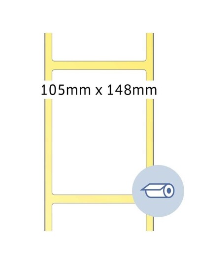 HERMA Roll labels thermotransfer 105x148.5 mm white paper semigloss 1000 pcs.
