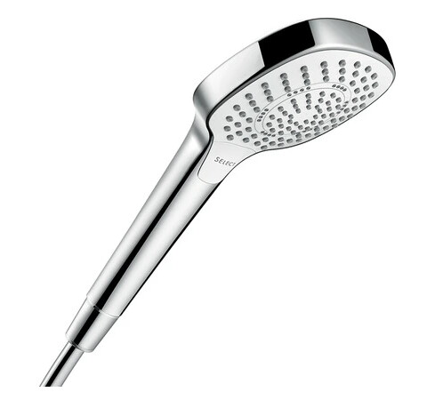 Hansgrohe Croma Select E Multi hånddusj Med 3 stråletyper, Hvit/Krom