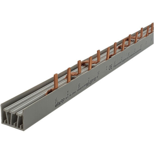 EFA Samleskinne stift S4/10 L1-N-L2-N-L3-N 10mm² 1m - 1643273