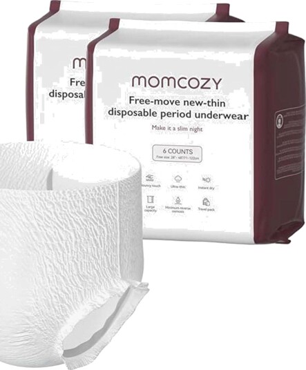 Momcozy Postpartum Engangstruser 12 Pakning Hvit