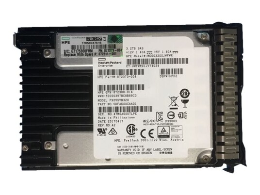 Hpe Mixed Use - Ssd - 3.2 Tb - Hot-Swap - 2.5" Sff - Sas 12Gb/S - Med Hp Smartdrive Converter
