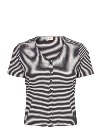 Levi"s® Muse Ss Tee Vanilla Stripe Cav White XXS