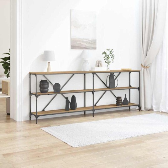  Konsollbord Artisan Eik 200x30x75 cm Ingeniørtre & Stål