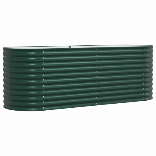 Hagehevet Bed Grøn 240x80x81 cm Galvanisert Stål Hagehevet Bed Grøn 240x80x81 cm Galvanisert Stål